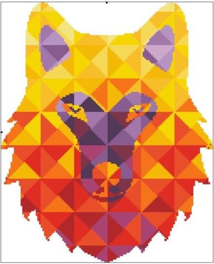 Kaleidoscope Wolf Head