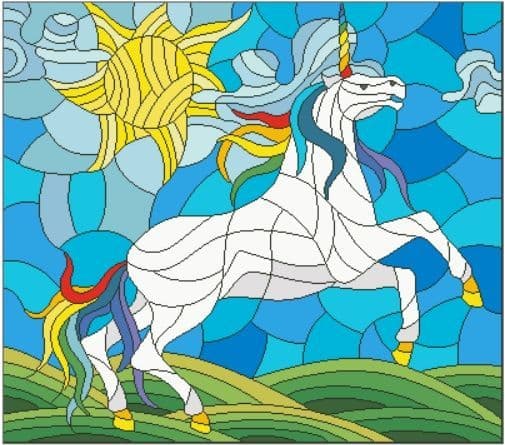 Katharos - Stained Glass Unicorn