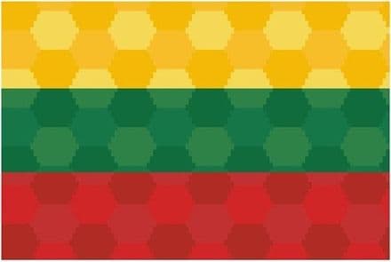 Lithuania Flag Hexed