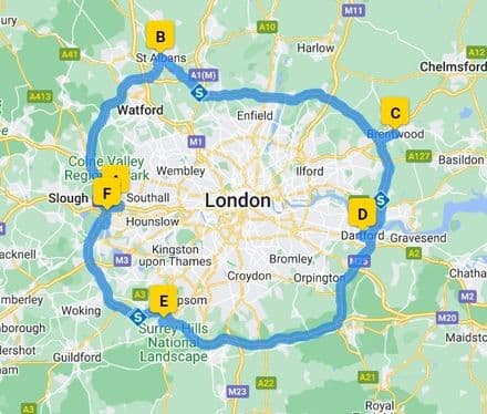 M25 Stitching Challenge - 134 miles