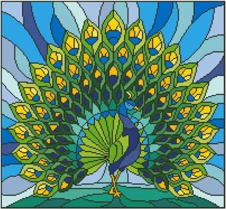 Melek - Stained Glass Peacock