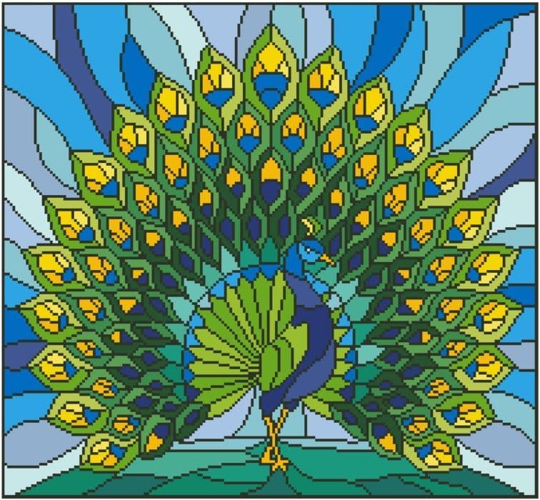 Melek - Stained Glass Peacock
