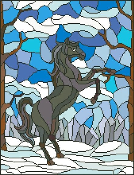 Merry Tom - Stained Glass horse