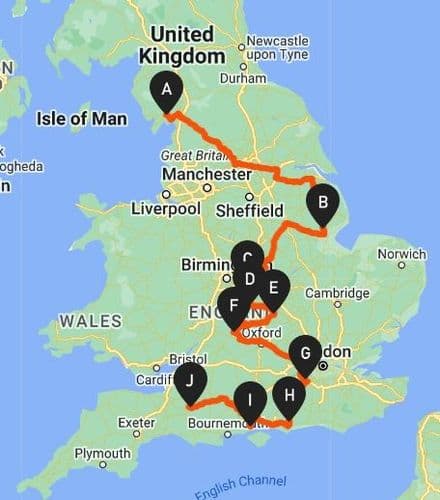 Motoring Heritage Stitching Challenge - 625 miles