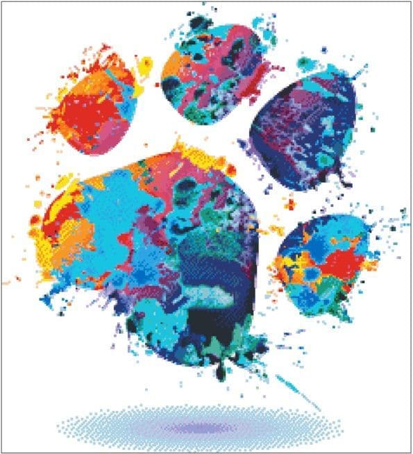 Paw Print Paint Splash