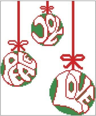 Peace, Joy and Love Baubles