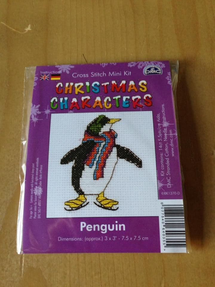 Penguin Christmas Character DMC Mini Kit