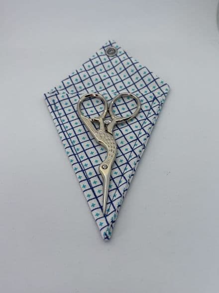 Scissor Cases - Blue Grid on White