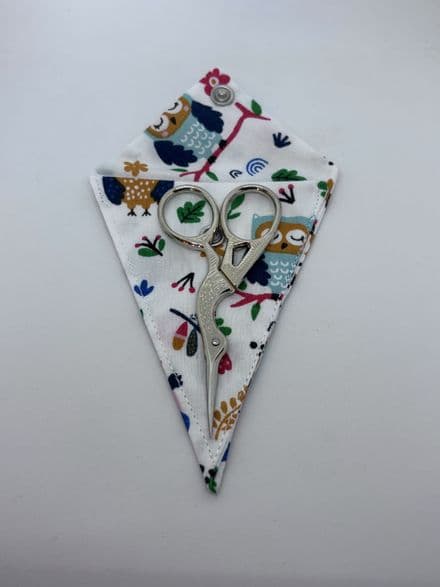 Scissor Cases - Owls on White