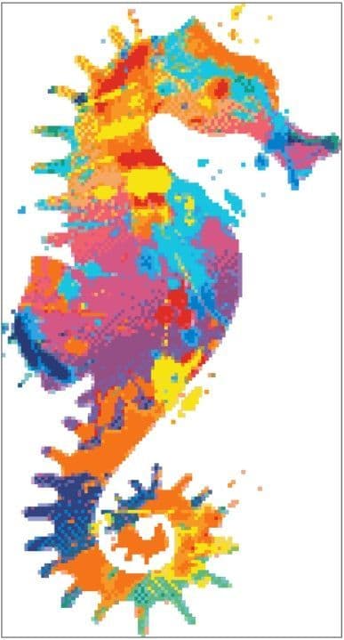 Seahorse Paint Splash