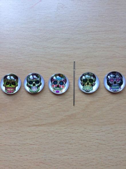 Skulls - Day of the Dead, round, Needle Minder
