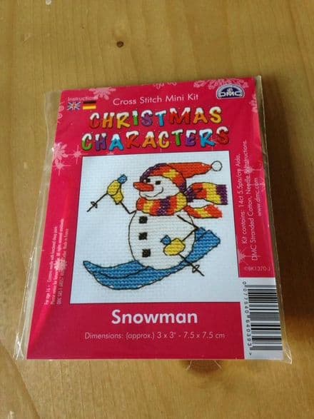Snowman Christmas Character DMC Mini Kit