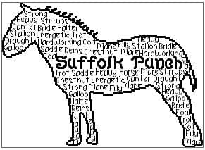 Suffolk Punch Heavy Horse In Words