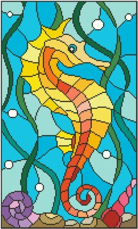 Tarwan - Stained Glass Seahorse