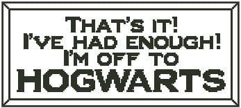 That's It! I'm Off to Hogwarts