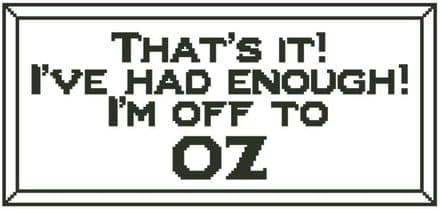 That's It! I'm Off to Oz