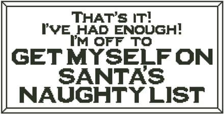 That's It! The Naughty List
