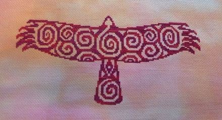 Tribal Hawk in Flight