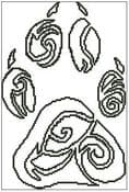 Tribal Paw Print