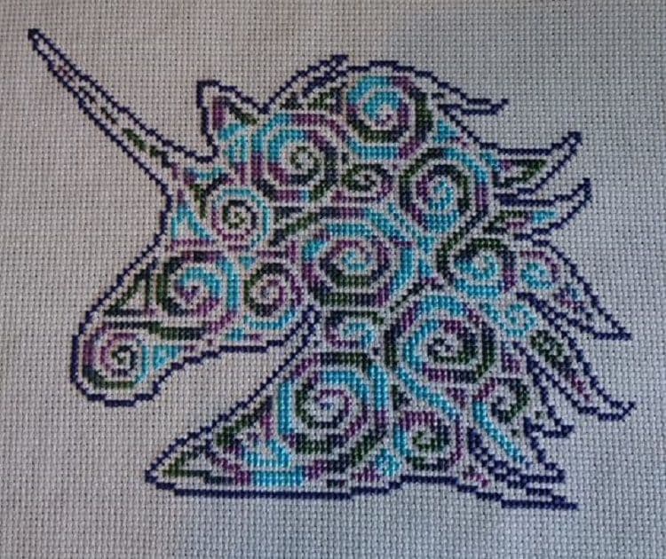 Tribal Unicorn Head
