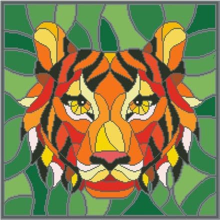 Uriel - Stained Glass Tiger