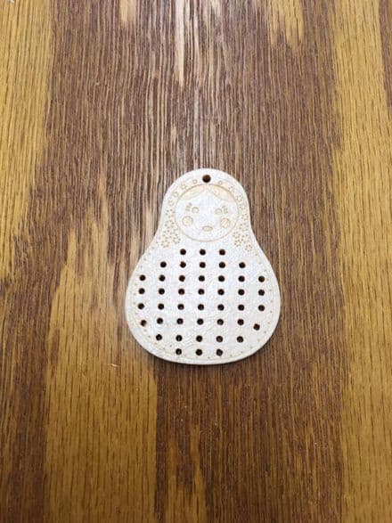 Wooden Cross Stitch Blank - Russian Doll