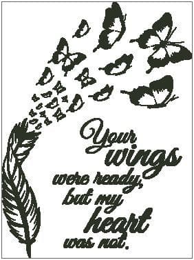 Your Wings Were Ready - Feather with Butterflies