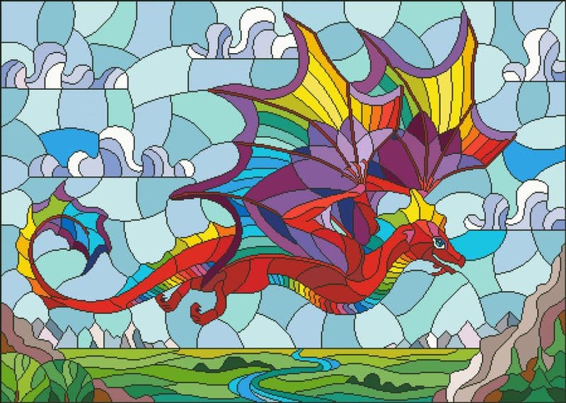 Zephon - Stained Glass Dragon
