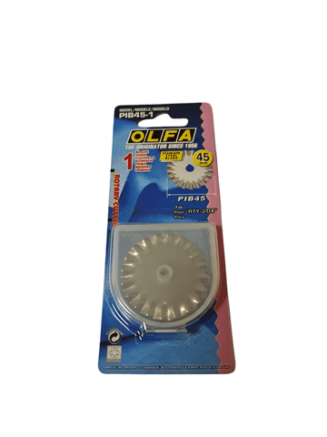 1 pce. Olfa PIB45-1 stainless steel rotary pinking blade for the Olfa PIK-2 and RTY-2/DX cutters