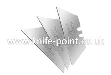 100 x Medium Duty Straight Blades, BEVELLED ONE SIDE, 2 notch, MADE IN SHEFFIELD