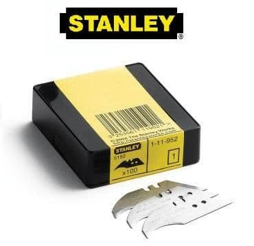 100 x Original Stanley 1-11-952, Heavy Duty Concave Blades, 2 notch, 2 hole, Stanley 5192