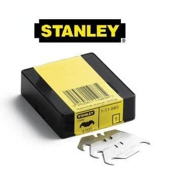 100 x Original Stanley 1-11-983, Heavy Duty Hooked Blades, 2 notch, Stanley 1996
