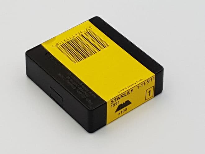 100 x Original Stanley 1991, Medium Duty Straight Blades, 2 notch, Stanley 11-911