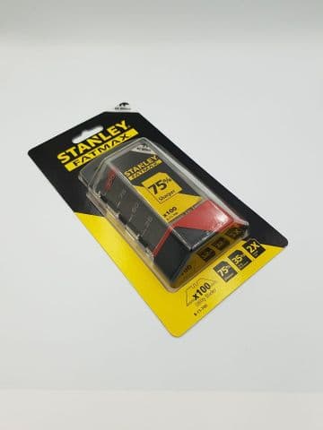 100 x Original Stanley Fat Max, Extra Heavy Duty Straight Blades, 2 notch, Stanley 1-11-700