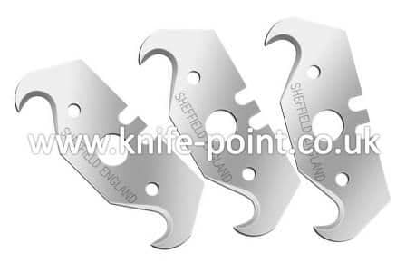 200 x Heavy Duty Araseur Blades, 2 notch 3 hole, cellophane wrapped, MADE IN SHEFFIELD