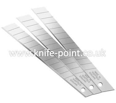 500 pieces of 9mm Snap Off Blades, in protective tubes, MADE IN SHEFFIELD