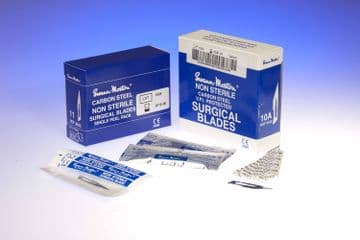 No.15A scalpel blades, non sterile, blisters of 5 - pack of 100 blades