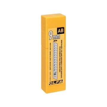 Olfa AB-50, Carbon Steel 9mm Snap Off Blades, in protective tube - 50 pieces