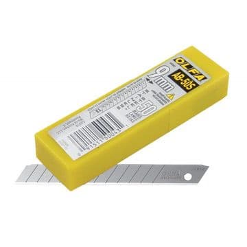 Olfa AB-50S, Stainless Steel 9mm Snap Off Blades, in protective tube - 50 pieces