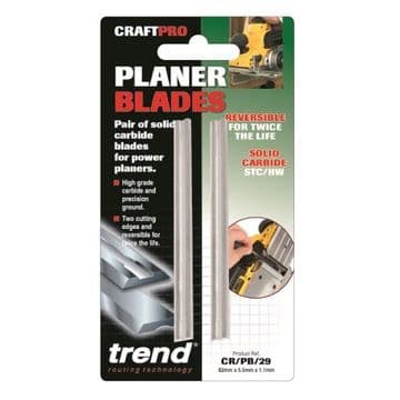 Trend CraftPro CR/PB29 Tungsten Carbide Planer Blades 82mm