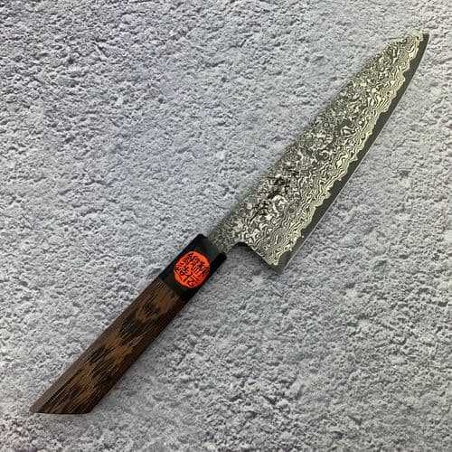Tanaka Shigeki R2 Damascus gyuto knife 180mm (7") #wenge diagonal