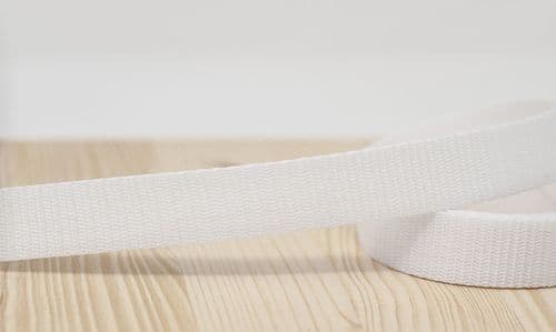 19mm polyproplyene webbing - white