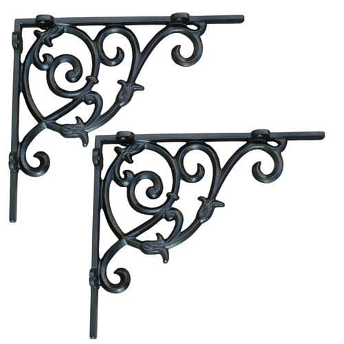 2 x Black Vine Bracket