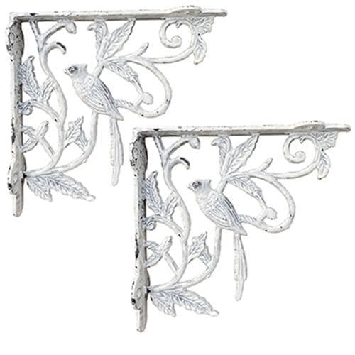 2 x White Bird Bracket
