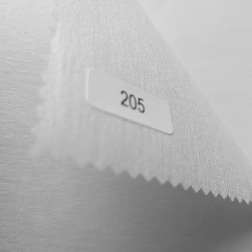 205w Standard finish, firm weight iron on interfacing, White