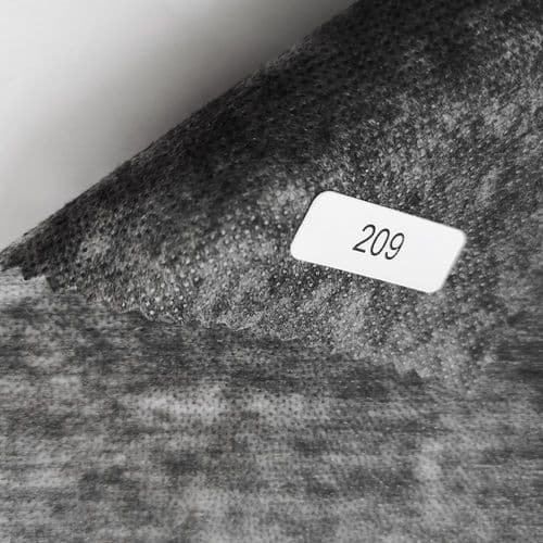 209c Ultrasoft light weight iron on interfacing, Charcoal