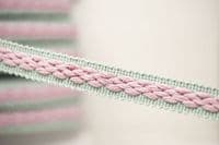 22mm braid - Green/Sweet Pink