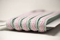 22mm braid - Green/Sweet Pink