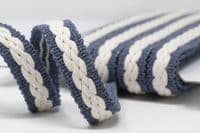 22mm braid - Jeans/Ecru