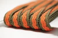 22mm braid - Khaki/Satsuma